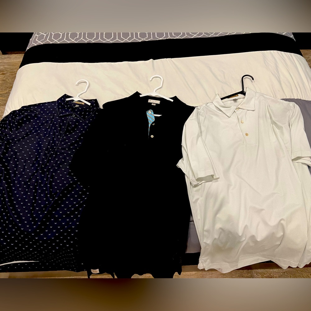 Lot of 3 Peter Millar Polos - Large